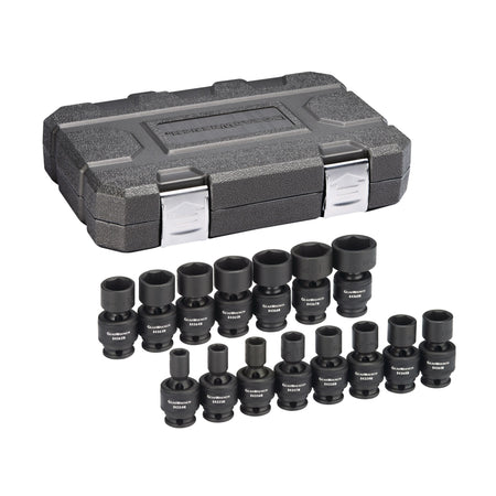 Gearwrench® 15 Pc. 3/8 Drive 6 Point Standard Universal Impact Metric Socket Set | Accent Tools