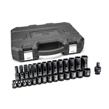 Gearwrench® 29 Pc. 3/8 Drive 6 Point Standard & Deep Impact Metric Socket Set | Accent Tools