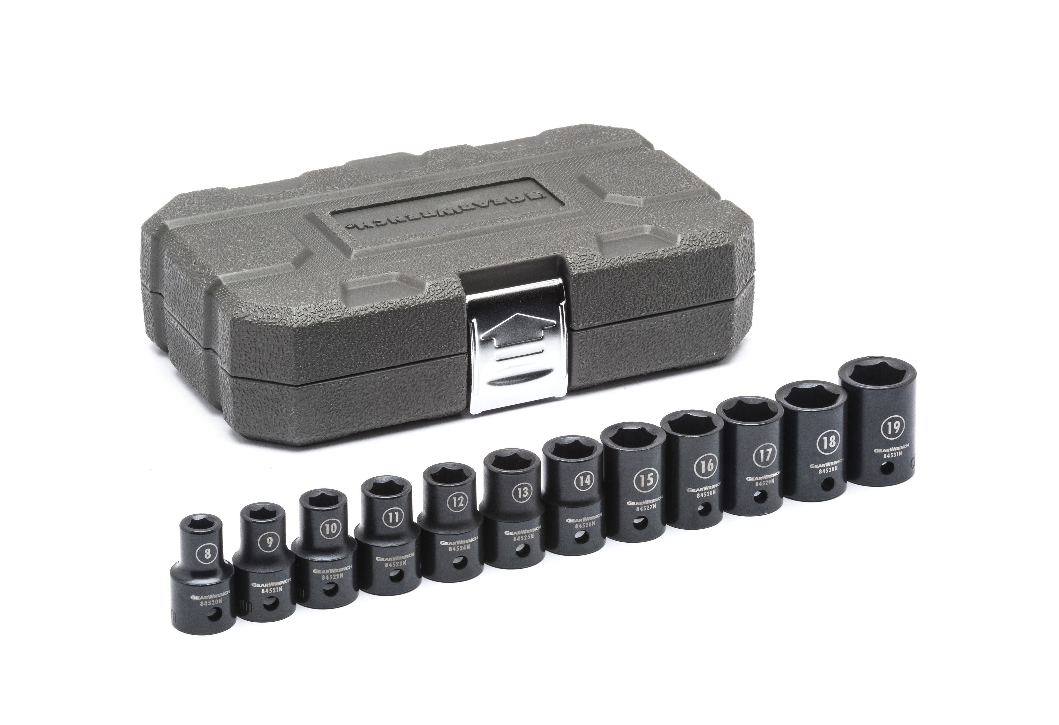 Gearwrench® 12Pc 1/2 Drive 6 Point Standard Impact Metric Socket Set | Accent Tools