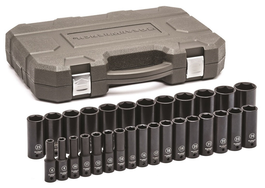 Gearwrench® 29Pc 1/2 Drive 6 Point Deep Impact Metric Socket Set | Accent Tools