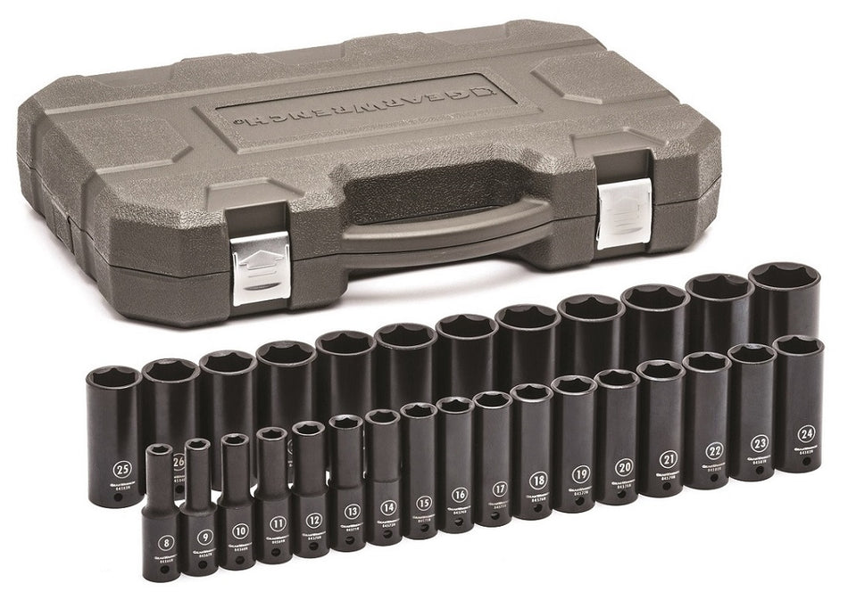 Gearwrench® 29Pc 1/2 Drive 6 Point Deep Impact Metric Socket Set | Accent Tools