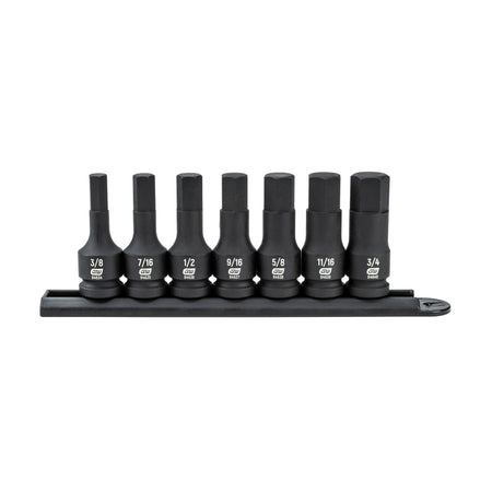 GEARWRENCH 7-piece 1/2 inch drive SAE hex bit impact socket set
