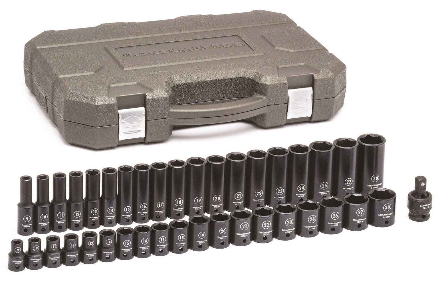 Gearwrench® Socket Set 1/2 Drive Impact Std. & Deep 6pt BlowMold Case MET 39Pc | Accent Tools