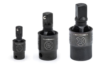 GEARWRENCH 3Pc 1/4 3/8 & 1/2 r Impact Pinless Universal Joint