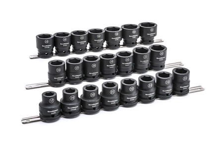 Gearwrench® 22 Pc. 3/4 Drive 6 Point Standard Impact Metric Socket Set | Accent Tools