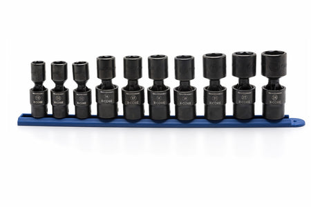 Gearwrench® 10 Pc. 1/2 Drive 6 Point Standard X-Core? Pinless Universal Impact Metric Socket Set | Accent Tools