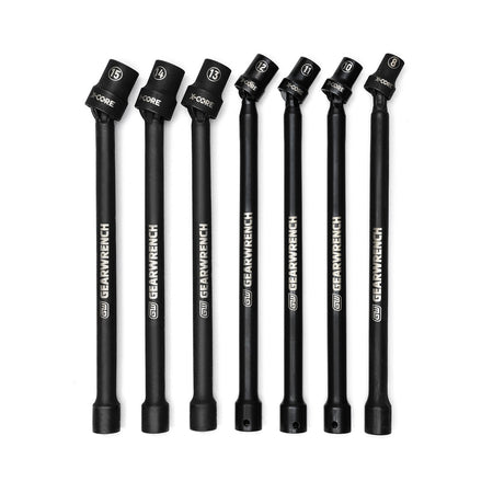Gearwrench® 7Pc 3/8 Dr 6Pt X-Core Pinless Metric Extension Socket Set | Accent Tools