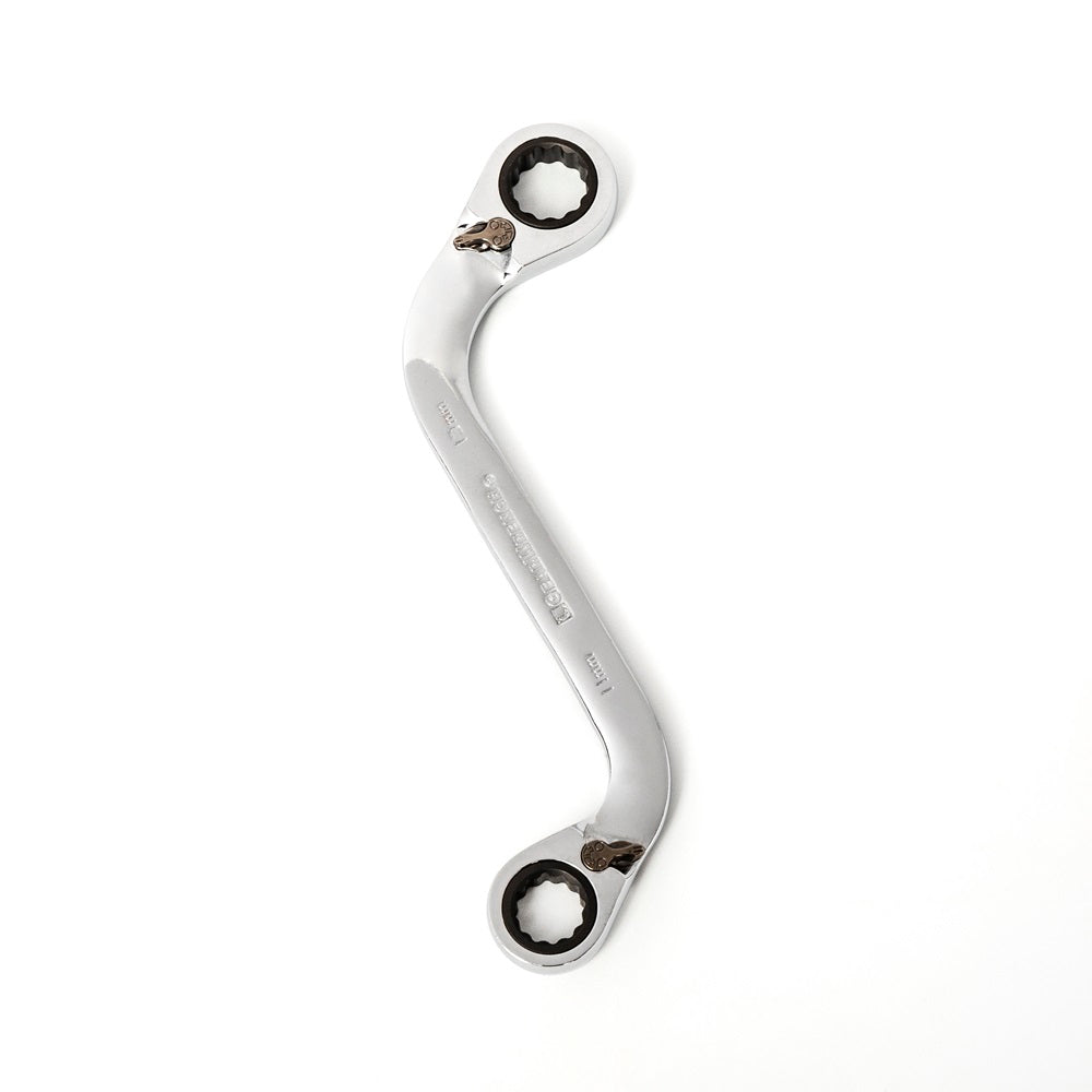 Gearwrench® 11mmx13mm S-Shape, Reversible, Double Box Ratcheting Socketing Wrench | Accent Tools