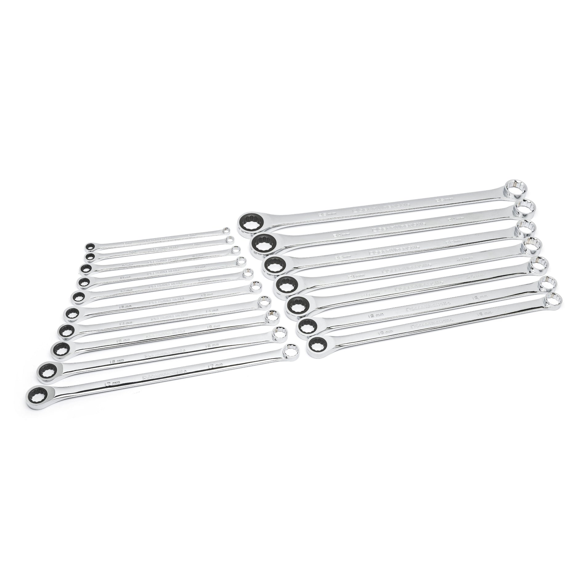Gearwrench® 17Pc 72-Tooth 12 Point XL GearBox Double Box Ratcheting Metric Wrench Set | Accent Tools