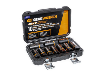 Gearwrench® 10Pc 1/2in. Drive Bolt Biter Deep Extraction Socket Set | Accent Tools