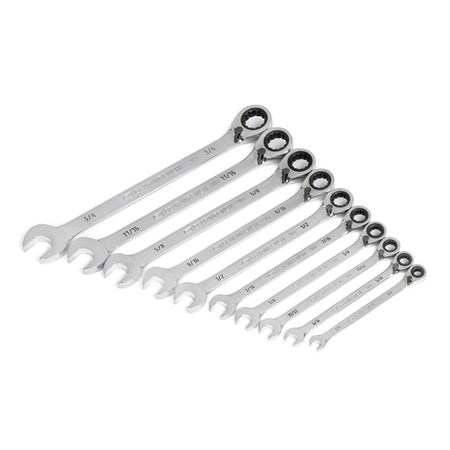 Gearwrench® 10 Piece 90-Tooth 12 Point SAE Reversible Ratcheting Wrench Set | Accent Tools