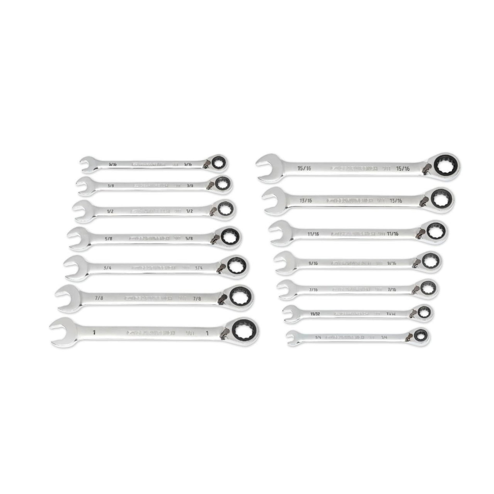 Gearwrench® 14Pc 90-Tooth 12-Point SAE Reversible Ratcheting Wrench Set | Accent Tools