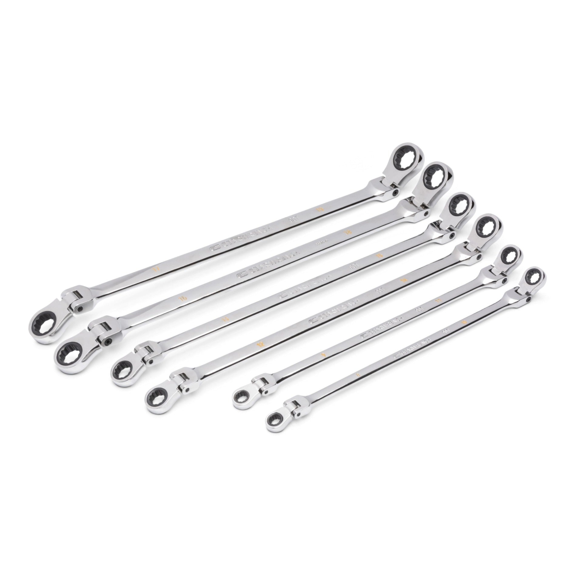 Gearwrench® 6Pc 90-Tooth 12Pt Metric GearBox Double Flex Ratcheting Wrench Set | Accent Tools