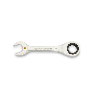 GEARWRENCH 13mm 90-tooth stubby combination ratcheting wrench with 4 degree swing arc