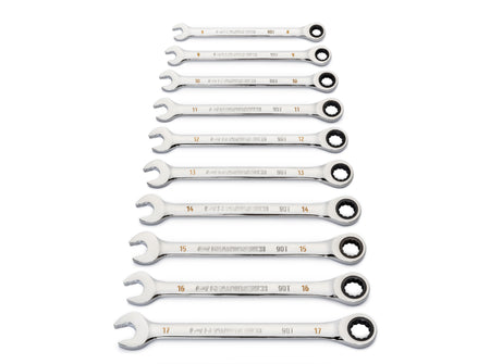 Gearwrench® 12Pc 90-Tooth 12Pt Metric Combination Ratcheting Wrench Set | Accent Tools