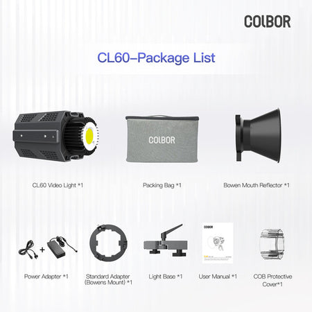 Colbor Cl60 Bi-Colour Cob Led Video Light | Formula