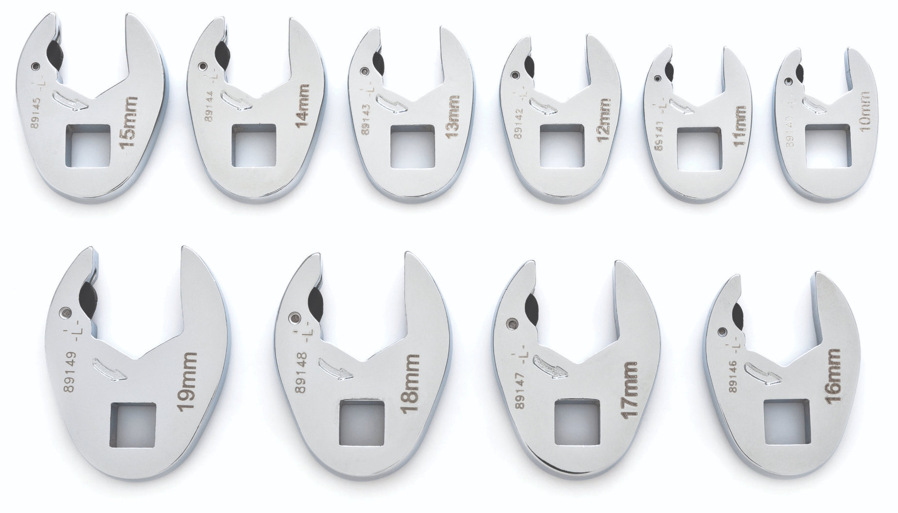 Gearwrench® 10Pc 3/8in. Drive Ratcheting Crowfoot Metric Wrench Set | Accent Tools