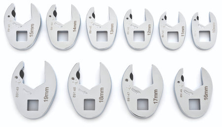 Gearwrench® 10Pc 3/8in. Drive Ratcheting Crowfoot Metric Wrench Set | Accent Tools