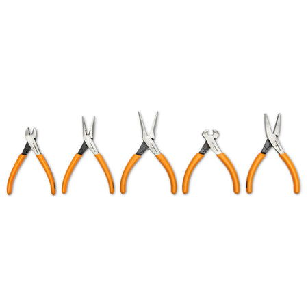 GEARWRENCH 5-piece precision mini plier set with plastic storage tray
