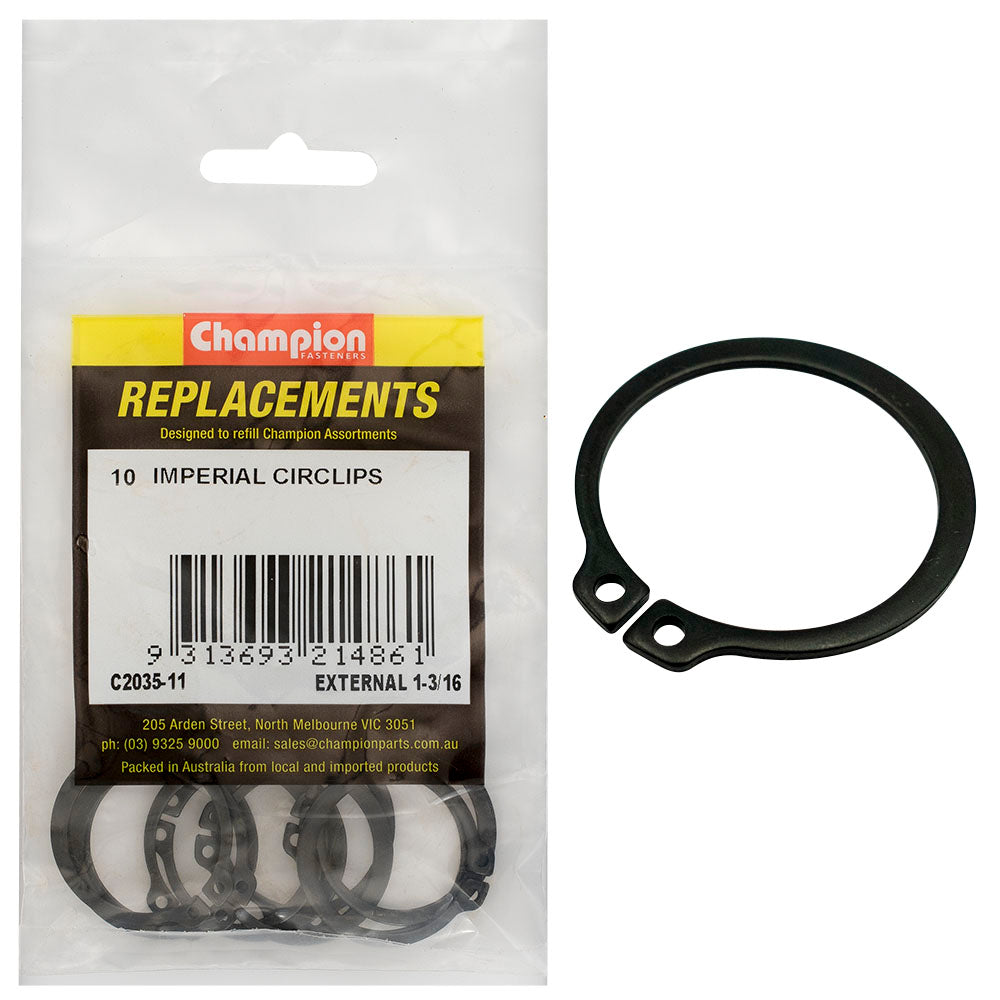 Champion 1-3/16in Imperial External Circlip -10pk | ISL