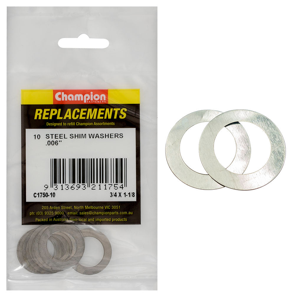 Champion 3/4in x 1-3/16in x .006in Shim Washer -10pk | ISL