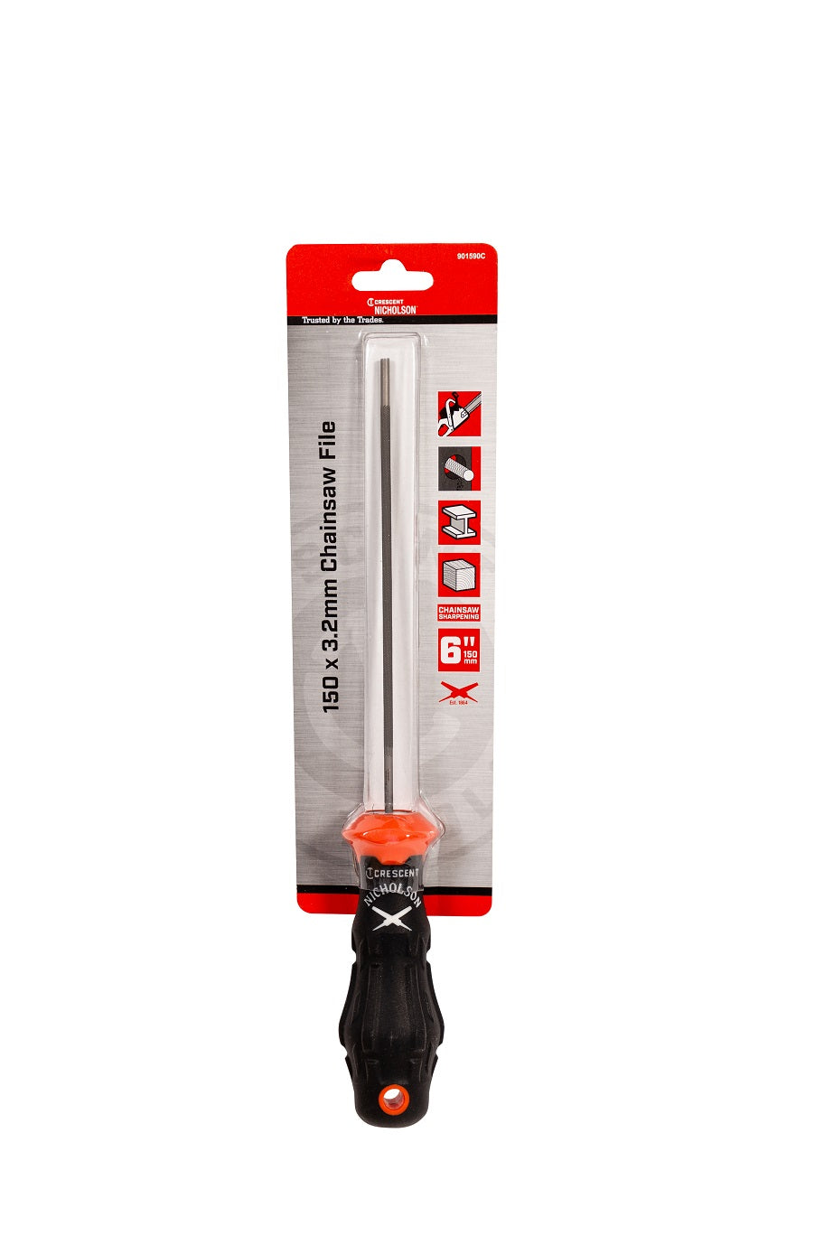 Crescent Nicholson Chainsaw File, 150mm x 3.2 with cushion grip handle | Accent Tools