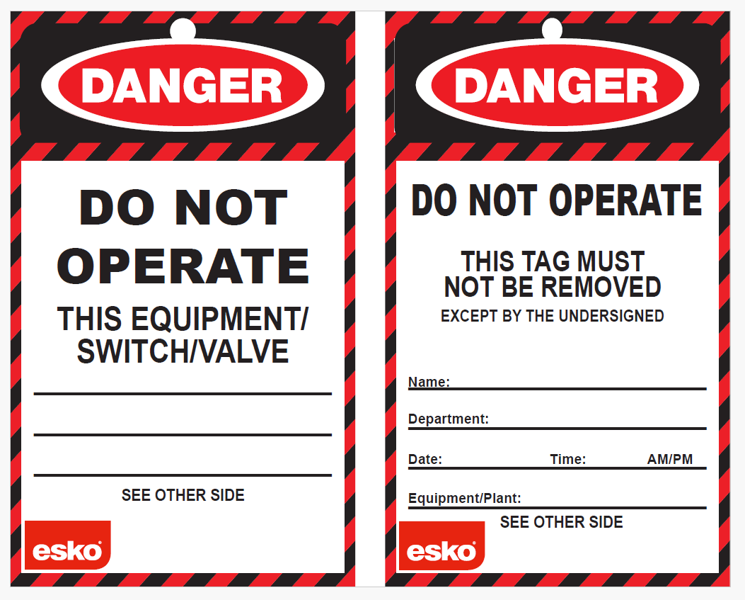 ISOLOCK lockout tag Do Not Operate 75 mm by 125 mm weather-resistant synthetic