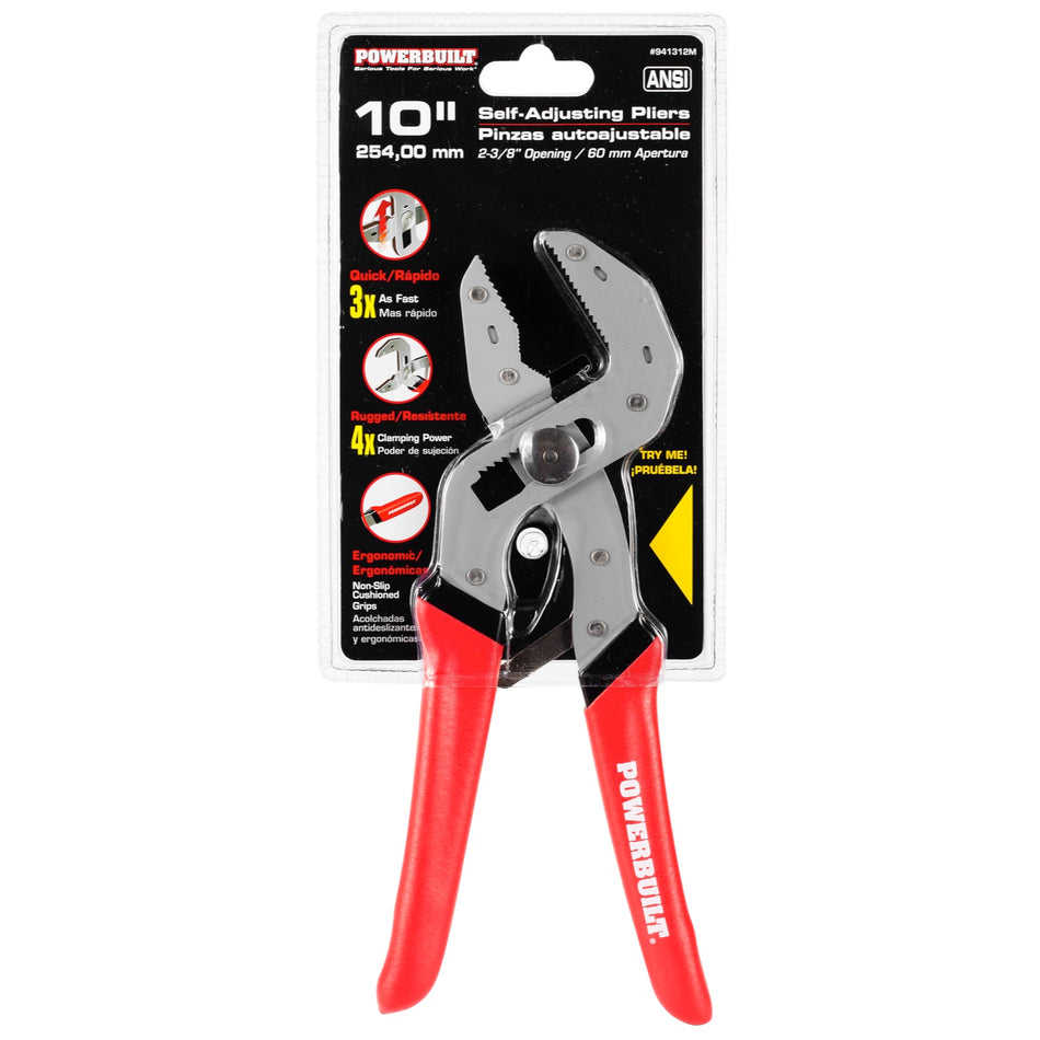 Powerbuilt Self-Adjusting Power Grip Pliers 255mm/10"