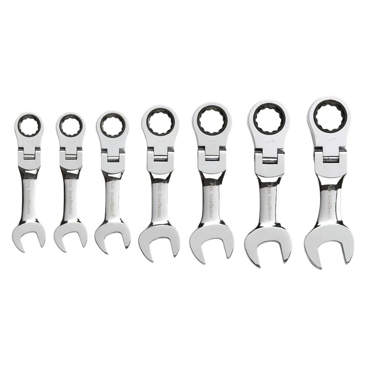 Gearwrench® 7Pc SAE Stubby Flex Ratcheting Wrench Set | Accent Tools