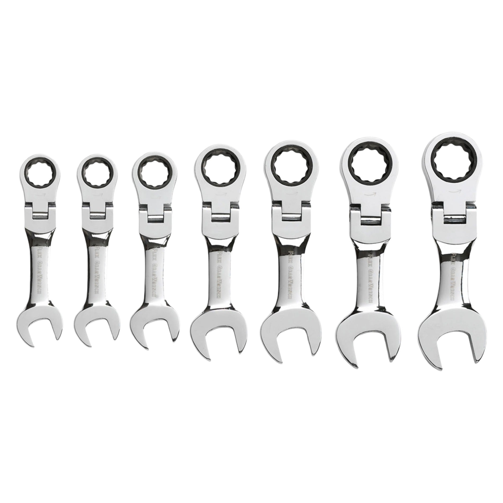 Gearwrench® 7Pc SAE Stubby Flex Ratcheting Wrench Set | Accent Tools