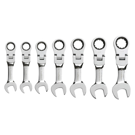 Gearwrench® 7Pc SAE Stubby Flex Ratcheting Wrench Set | Accent Tools