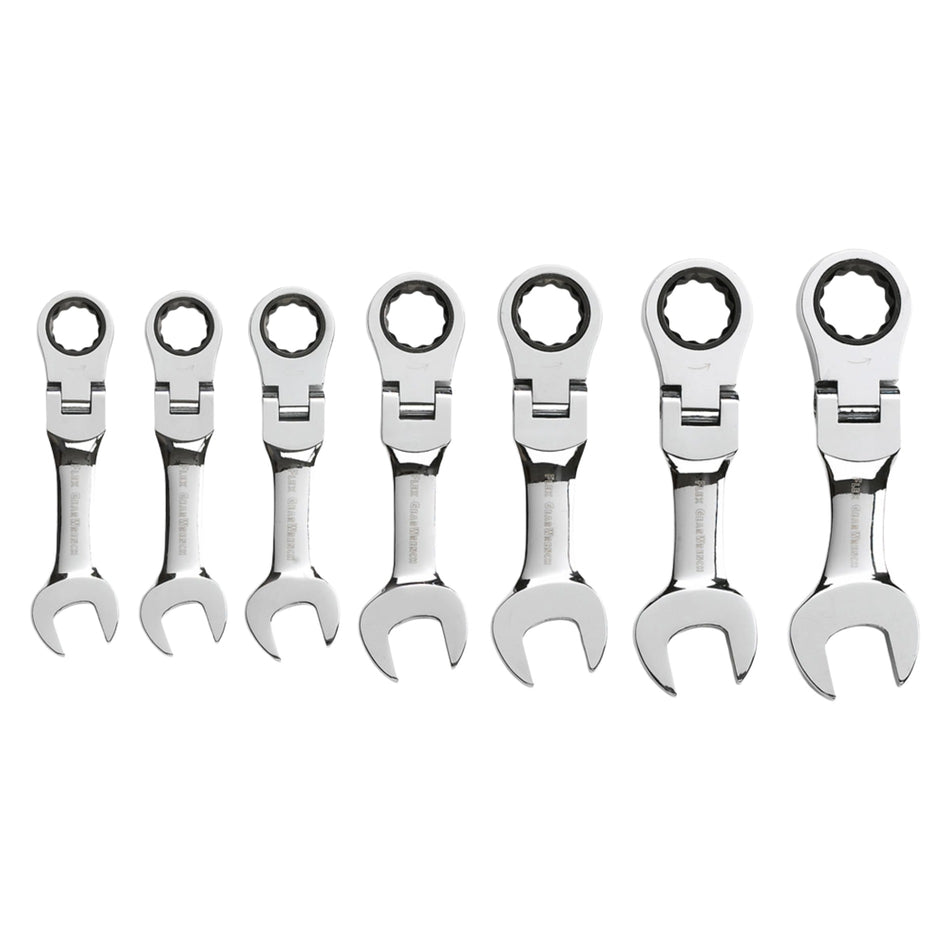 Gearwrench® 7Pc SAE Stubby Flex Ratcheting Wrench Set
