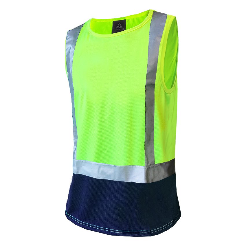 Clearance - Hi-Vis D/N Singlet, Yellow/Navy -Size 3XL | Esko
