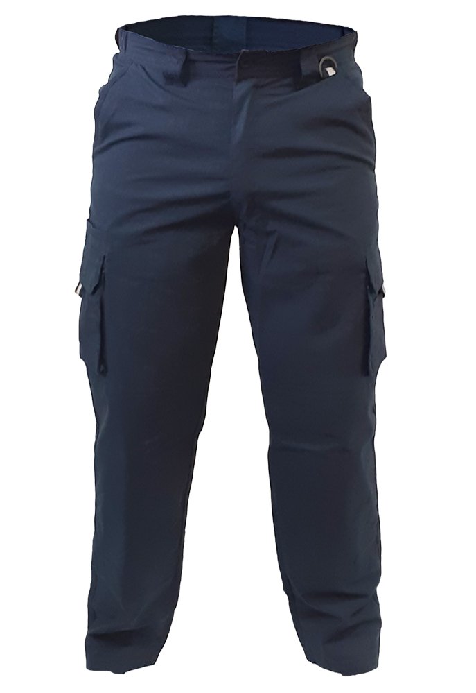 Free Shorts! Clearance - Navy Polycotton Ripstop Cargos Trousers -Size 34"/87cm | Esko