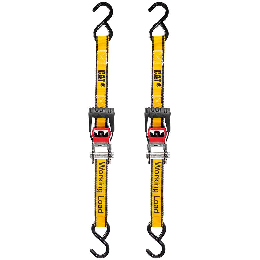 Cat® 3.6M x 25mm, 2pc Ratchet Tie-Down Strap - 400kg | Alltrade