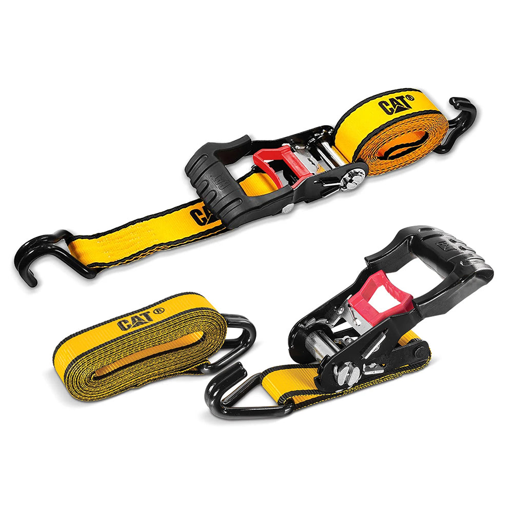 Cat® 4.8M x 38mm, 2pc Ratchet Tie-Down Strap - 1,020kg | Alltrade