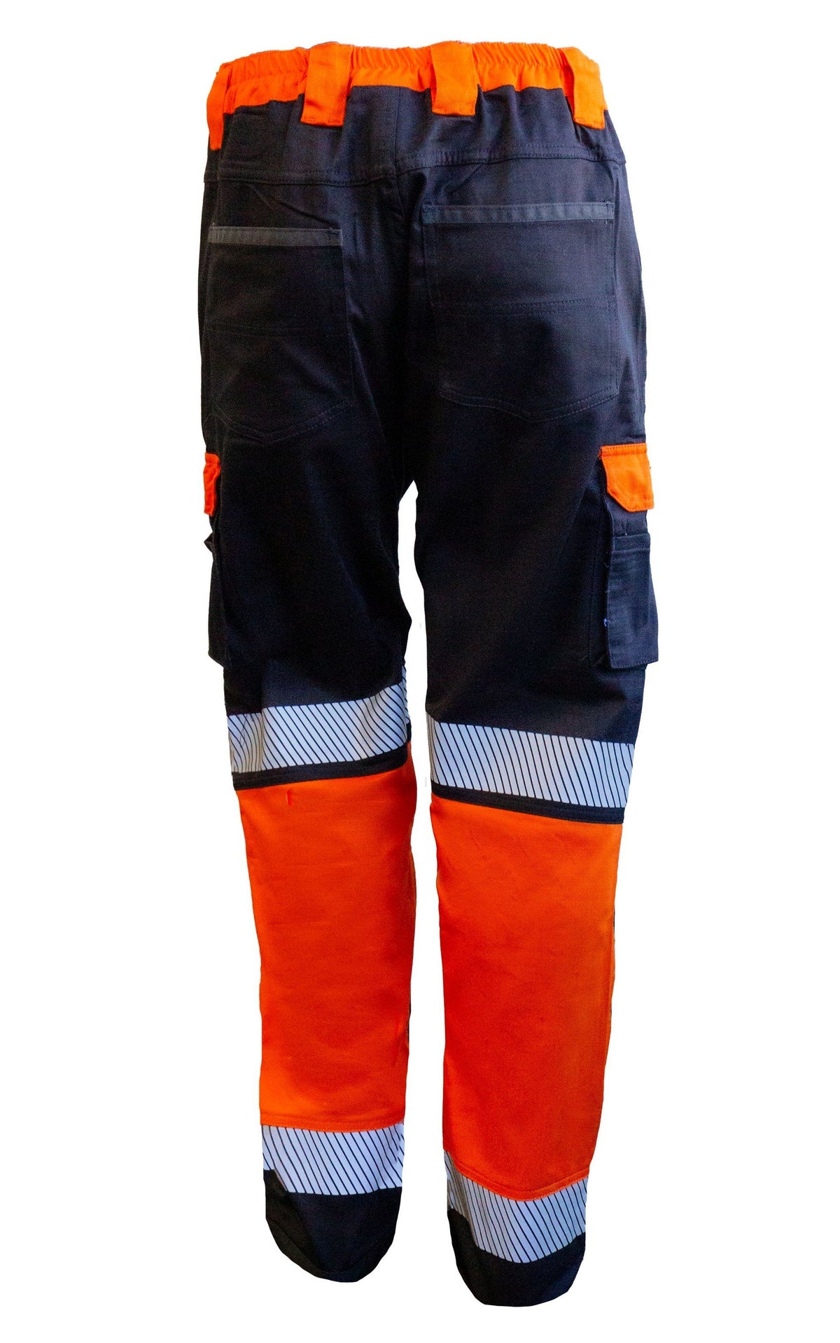 Esko 220gsm Light Cargo Trousers, RIPSTOP BLK/ORN Tape-Size 122