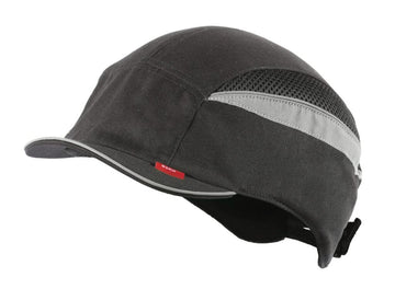 Esko Bump Cap Short Peak in black with retroreflective tape