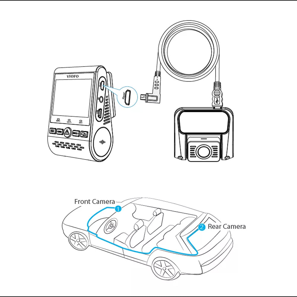 Viofo Rear Camera Cable For A129 Dash Cam | Formula