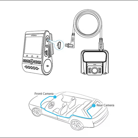 Viofo Rear Camera Cable For A129 Dash Cam | Formula
