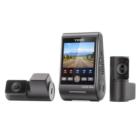 Viofo Dashcam A229 Ultra 4K Front + 4K Rear + 1080P Internal 5Ghz Wifi + Gps