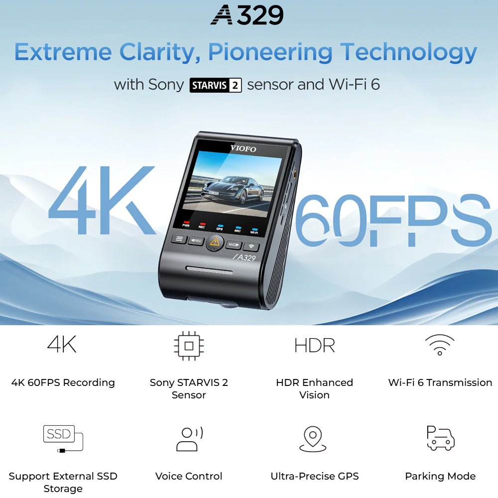 Viofo Dashcam A329 4k Single Channel Wifi 6 Gps | Formula