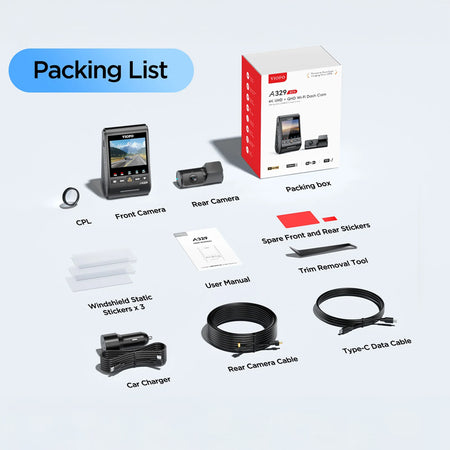 Viofo Dashcam A329 4k Front 2k Rear Channel Wifi 6 Gps | Formula