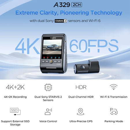 Viofo Dashcam A329 4k Front 2k Rear Channel Wifi 6 Gps | Formula