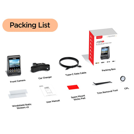 Viofo Dashcam A329 4k Single Channel Wifi 6 Gps | Formula