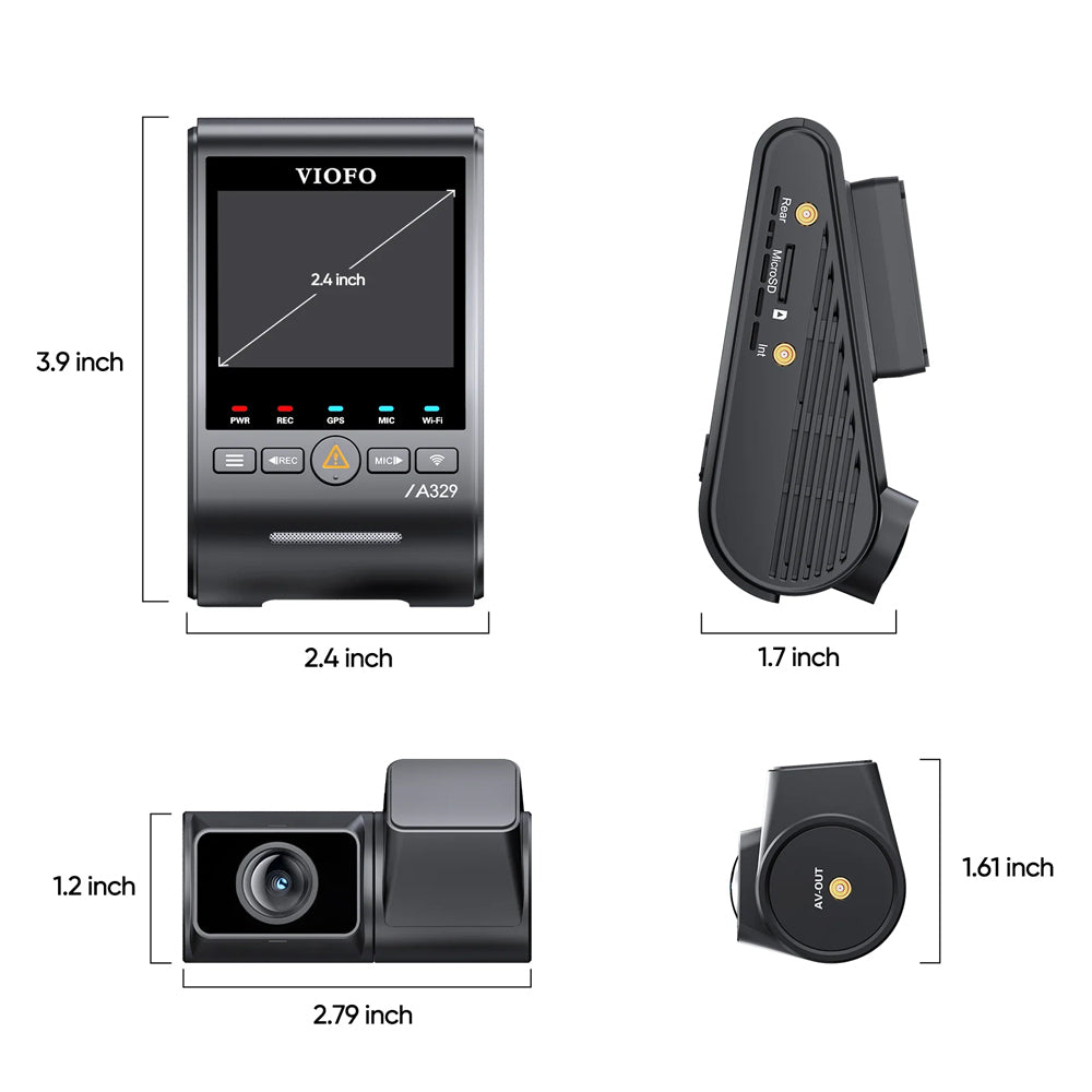 Viofo Dashcam A329 4k Front 2k Rear Channel Wifi 6 Gps | Formula