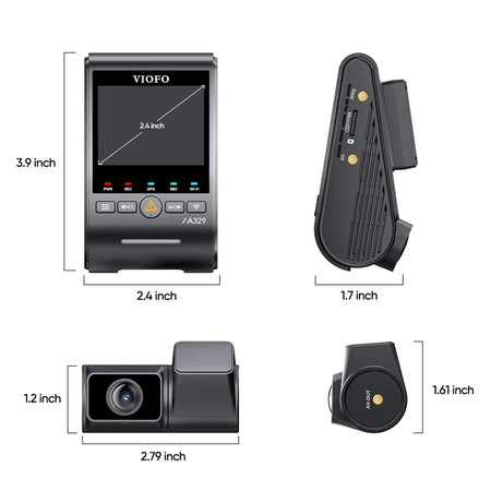 Viofo Dashcam A329 4k Front 2k Rear Channel Wifi 6 Gps | Formula