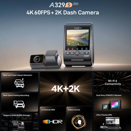 Viofo Dashcam A329 4k Front 2k Rear Channel Wifi 6 Gps | Formula