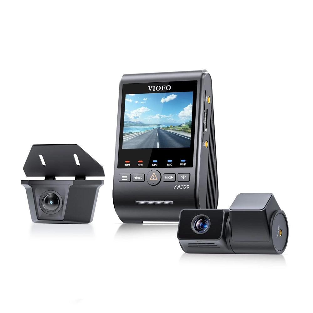 Viofo Dashcam A329 4K Front + 2K Telephoto + 2K Waterproof Rear Wifi 6 Gps