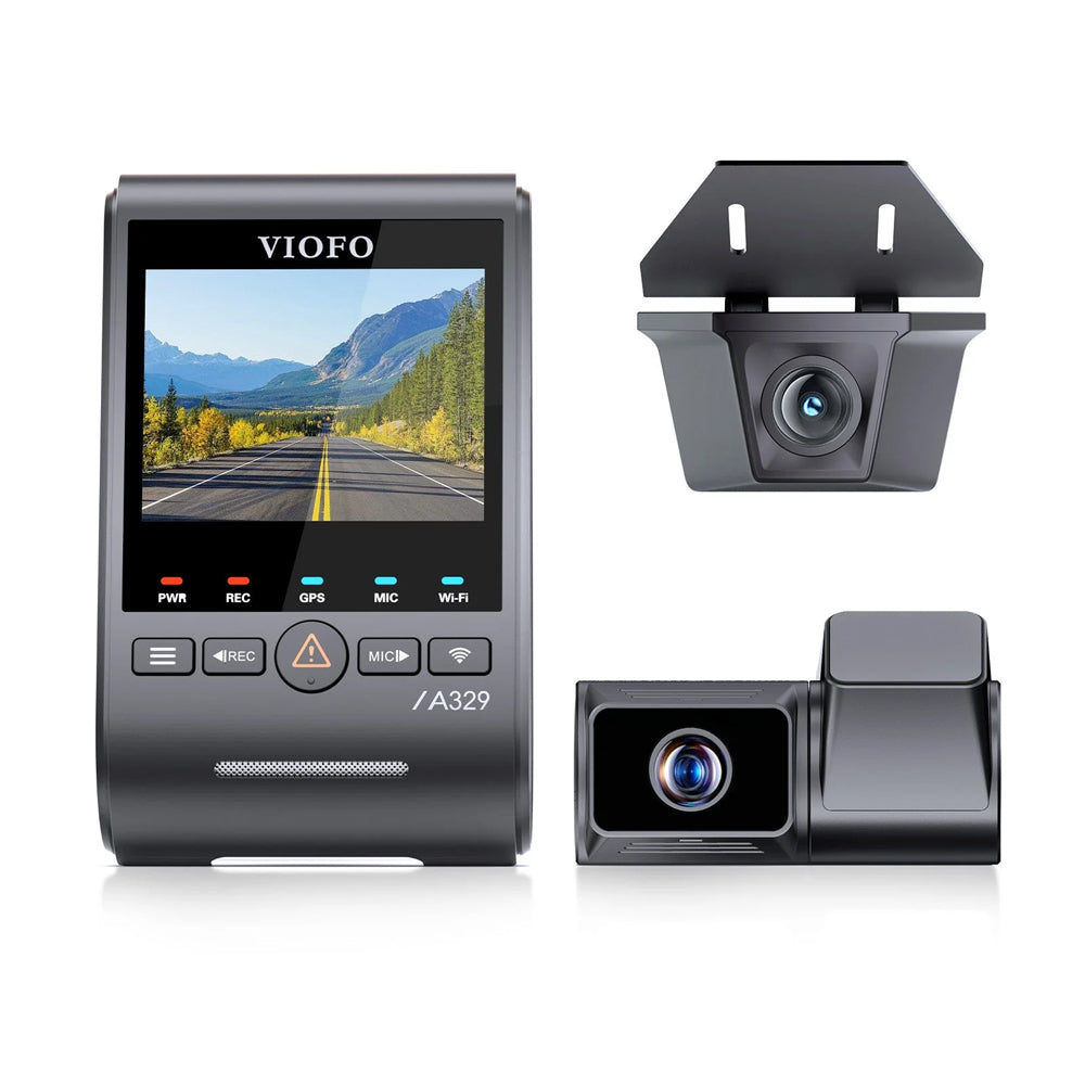 Viofo Dashcam A329 4K Front + 2K Telephoto + 2K Waterproof Rear Wifi 6 Gps